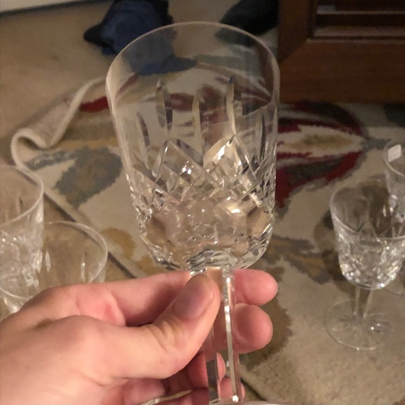 Waterford Lismore goblets. 40y anniversary 4L/4S - Picture 2 of 8